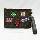 【ルイヴィトン】LOUIS VUITTON シティポーチ モノグラム パッチーズ クラッチ バッグ ★ M63447【中古】