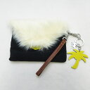 キプリング 【kipling 】キプリング ポーチ ヤシの木 チャーム ストラップ付き クラッチ FURRY PHAENNA★K1430503　L BLUE BLOCKL ネイビー 黄色 マルチ 紺 ファー【新品】