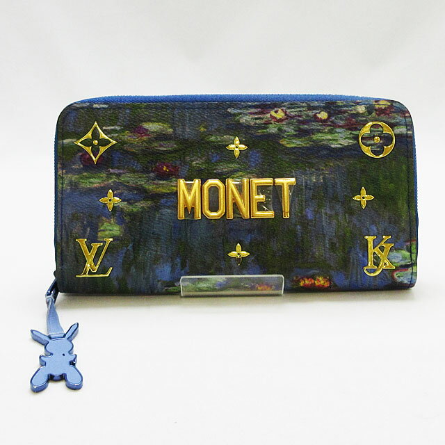 【ルイヴィトン】 LOUISVUITTON 長財布 ジッピーウォレット モネ MONET 睡蓮 マスターズコレクション 限定 ★ M64631【中古】