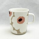 大人気♪復刻【マリメッコ】Marimekko マグカップ 250ml ウニッコ クレイ×ホワイト 71830 183 【新品】