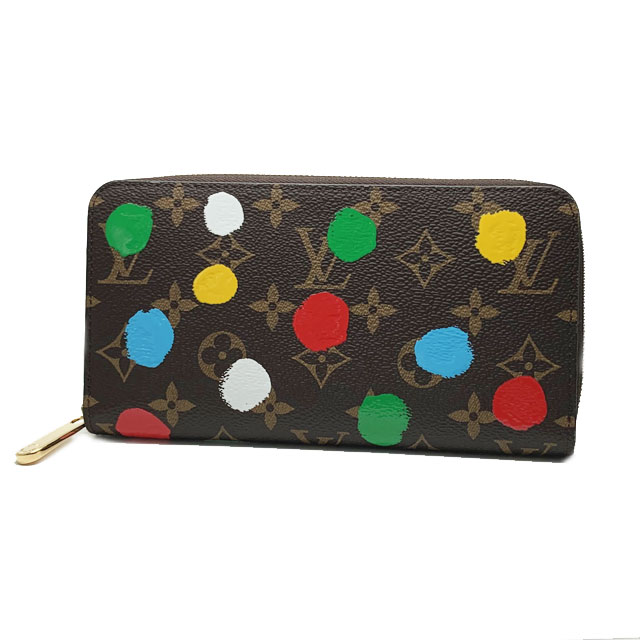 【新品】ルイヴィトン (LOUIS VUITTON)モノグラム LV × YKジッピーウォレット 草間彌生 コレクション ペインティッド ドット M81864