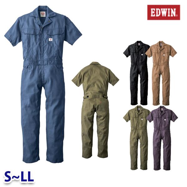 オーバーオール 81015 SからLL 半袖 作業服 SALEセール山田辰EDWIN 23