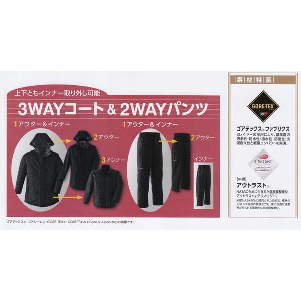 51023 GORETEX・ゴアテックス　3WAY防寒コートSALEセール