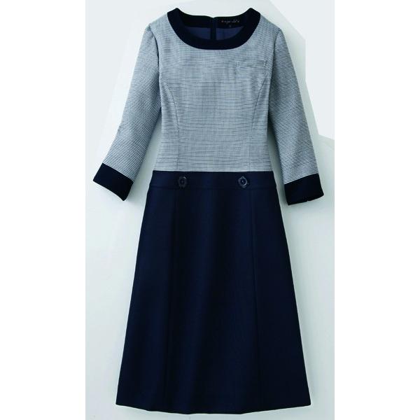 事務服 ワンピース enjoie アンジョア　66410　ワンピース　5号から15号SALEセール