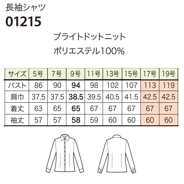 長袖シャツ enjoieアンジョア 01215 事務服 17号から19号 SALEセール 22AW