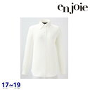 長袖ブラウス enjoieアンジョア 01235 事務服 17号から19号 SALEセール 22AW