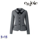 長袖オーバーブラウス(リボン付き) enjoieアンジョア 26505 事務服 5号から15号 SALEセール 22AW