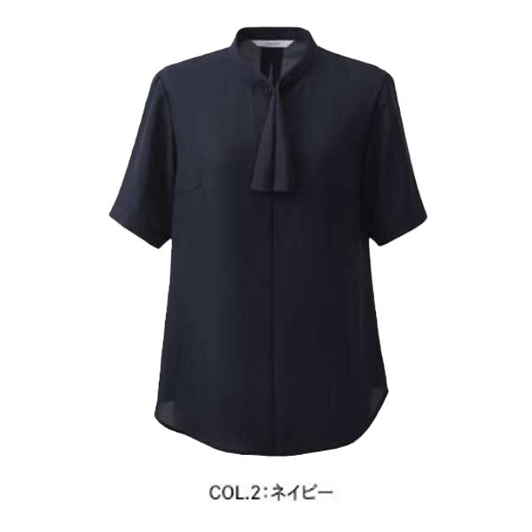ESB983 ボウブラウス 5号から17号 カーシーKARSEEエンジョイENJOYオフィスウェア事務服SALEセール 25SS