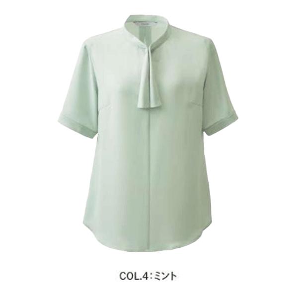 ESB983 ボウブラウス 5号から17号 カーシーKARSEEエンジョイENJOYオフィスウェア事務服SALEセール 25SS