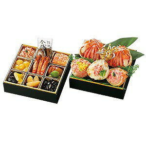 松江 和らく蟹づくしおせち 二段重3～4人前21×21×5.8cm×2段 [限定数 50 ] 冷凍 ※お届けは12月30日となります。※特定原材料：小麦、卵、乳、えび、かに、を含む