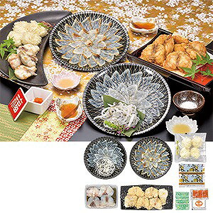 28.4×24.3×7cm、とらふく刺身30g、とらふく皮40g(プラスチック皿19cm)、まふく炙り刺身60g(プラスチック皿19cm)、とらふく入りしゅうまい30g×4、ふくから揚げ粉付200g(ゴマフグまたはマフグ)、ふく焼き用昆布味100g(ゴマフグまたはマフグ)、ポン酢35g×2、もみじおろし3g×2、塩5g、カボス果汁2ml×4　※刺身皿のデザインは変わる場合がございます。　[　限定数　30　]　※お届けは12月30日となります。※特定原材料（小麦・乳）を含みます。28.4×24.3×7cm、とらふく刺身30g、とらふく皮40g(プラスチック皿19cm)、まふく炙り刺身60g(プラスチック皿19cm)、とらふく入りしゅうまい30g×4、ふくから揚げ粉付200g(ゴマフグまたはマフグ)、ふく焼き用昆布味100g(ゴマフグまたはマフグ)、ポン酢35g×2、もみじおろし3g×2、塩5g、カボス果汁2ml×4　※刺身皿のデザインは変わる場合がございます。　[　限定数　30　]　※お届けは12月30日となります。※特定原材料（小麦・乳）を含みます。