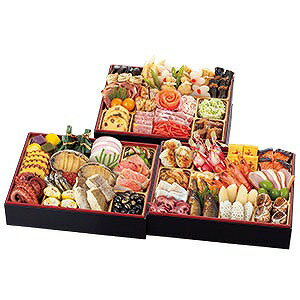 京都・大原 料理旅館 芹生和風おせち　三段重3〜4人前19.5×25.5×5cm×3段　[限定数30]※一部に（小麦・卵・乳・かに・えび・くるみ）を含みます。＊お届けは兵庫県の一部のみ（詳しくは商品説明で確認してください）※お届けは12月31日となります。