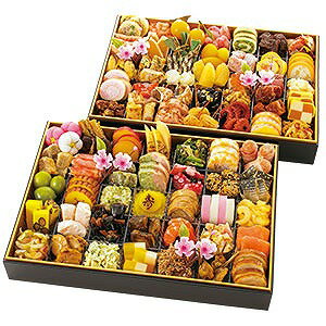 花紀行和洋ひとくちおせち　二段重4〜5人前25×35×4.6cm×2段　[限定数50]※一部に（小麦・卵・乳・かに・えび・くるみ）を含みます。＊お届けは兵庫県の一部のみ（詳しくは商品説明で確認してください）※お届けは12月31日となります。