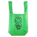 おもしろエコバッグ 【メール便可】ECO BAG SMILE GREEN（グリーン）【エコバッグ】