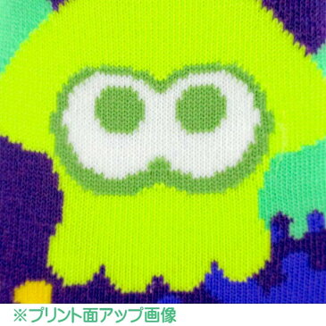 【メール便可】スプラトゥーン2 靴下 フットカバー フロントイカ・インク柄 19−21cm【バンダイ 任天堂 Switch ゲーム キャラクターグッズ 衣類 子ども用 キッズサイズ ショートソックス 】