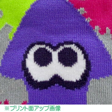 【メール便可】スプラトゥーン2(メンズ) 靴下 くるぶし丈 デザイン仮柄 25ー27cm【バンダイ 任天堂 Switch ゲーム キャラクターグッズ 衣類 メンズサイズ くつ下】