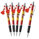 スペイン 土産 スペイン国旗柄ボールペン フラメンコチャーム付き 5本セット【251201】【5400円以上で送料無料】