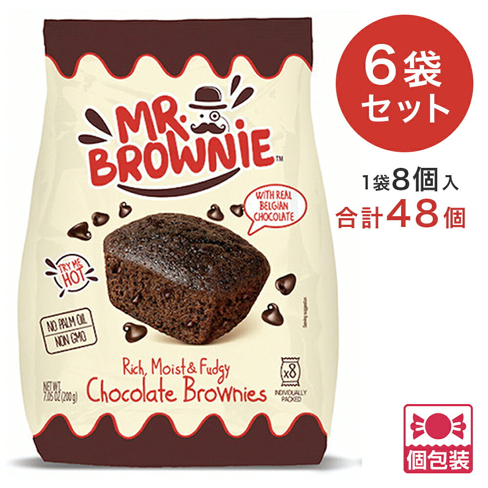 【5400円以上で送料無料】 スペイン 土産 ミスターブラウニー チョコレートブラウニー 8個入り 6袋セット 個包装 ばらまき お土産 お菓子 【261190】
