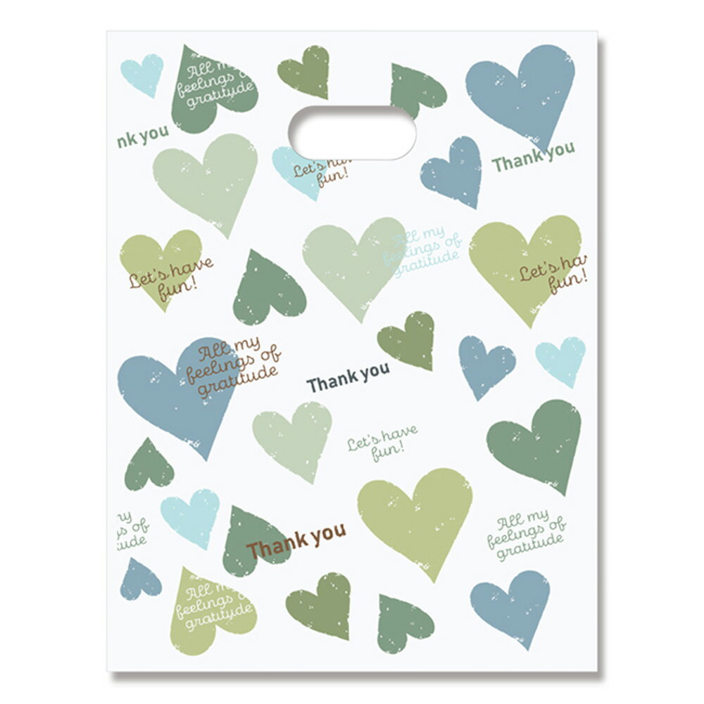 【5400円以上で送料無料】 ギフト袋 ホワイトデー ポリエチレン袋 ハート柄 マチ付きL 1枚【GBVL】※袋のみのご購入不可