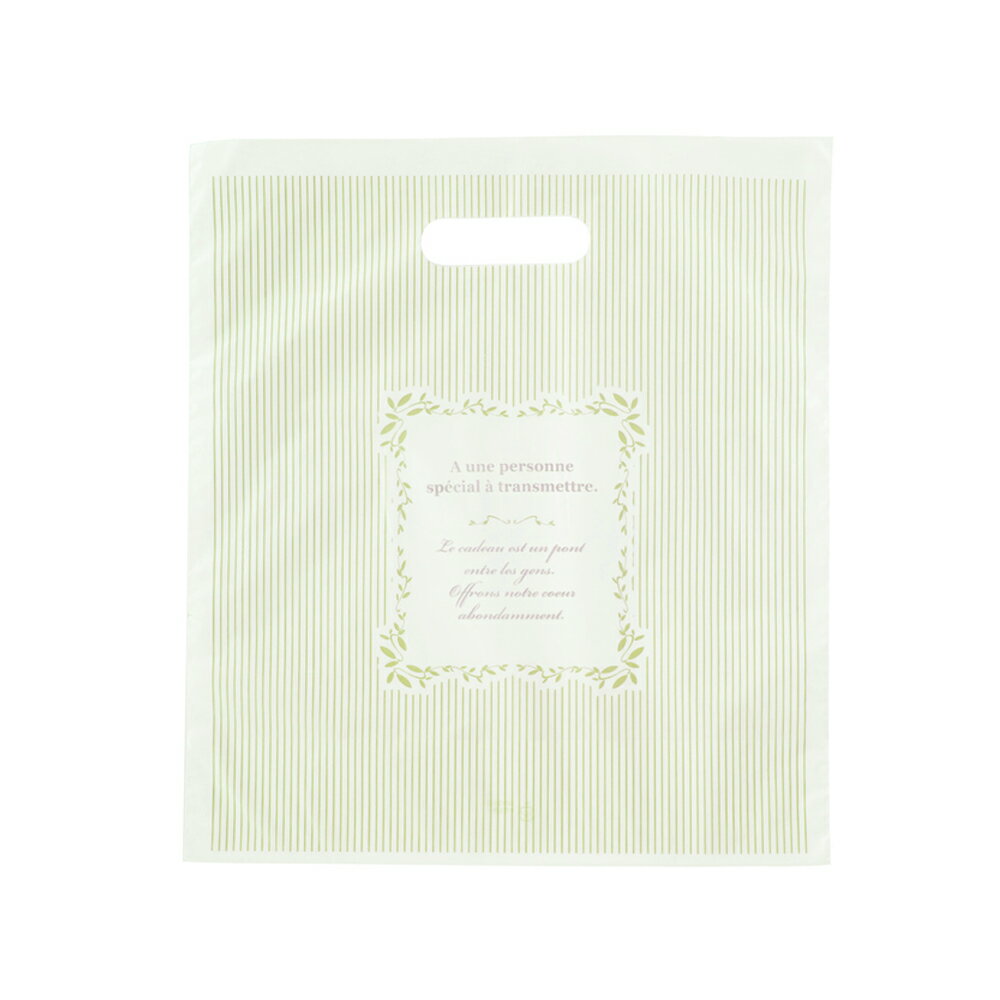 【5400円以上で送料無料】 ギフト袋 ポリエチレン袋 ミントストライプ 1枚【GB01】※袋のみのご購入不可