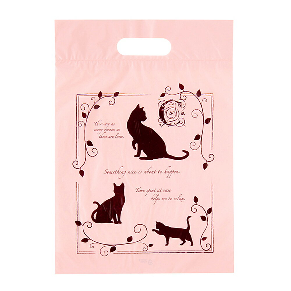 【5400円以上で送料無料】 ギフト袋 ポリエチレン袋 キャット柄 1枚【GB02】※袋のみのご購入不可