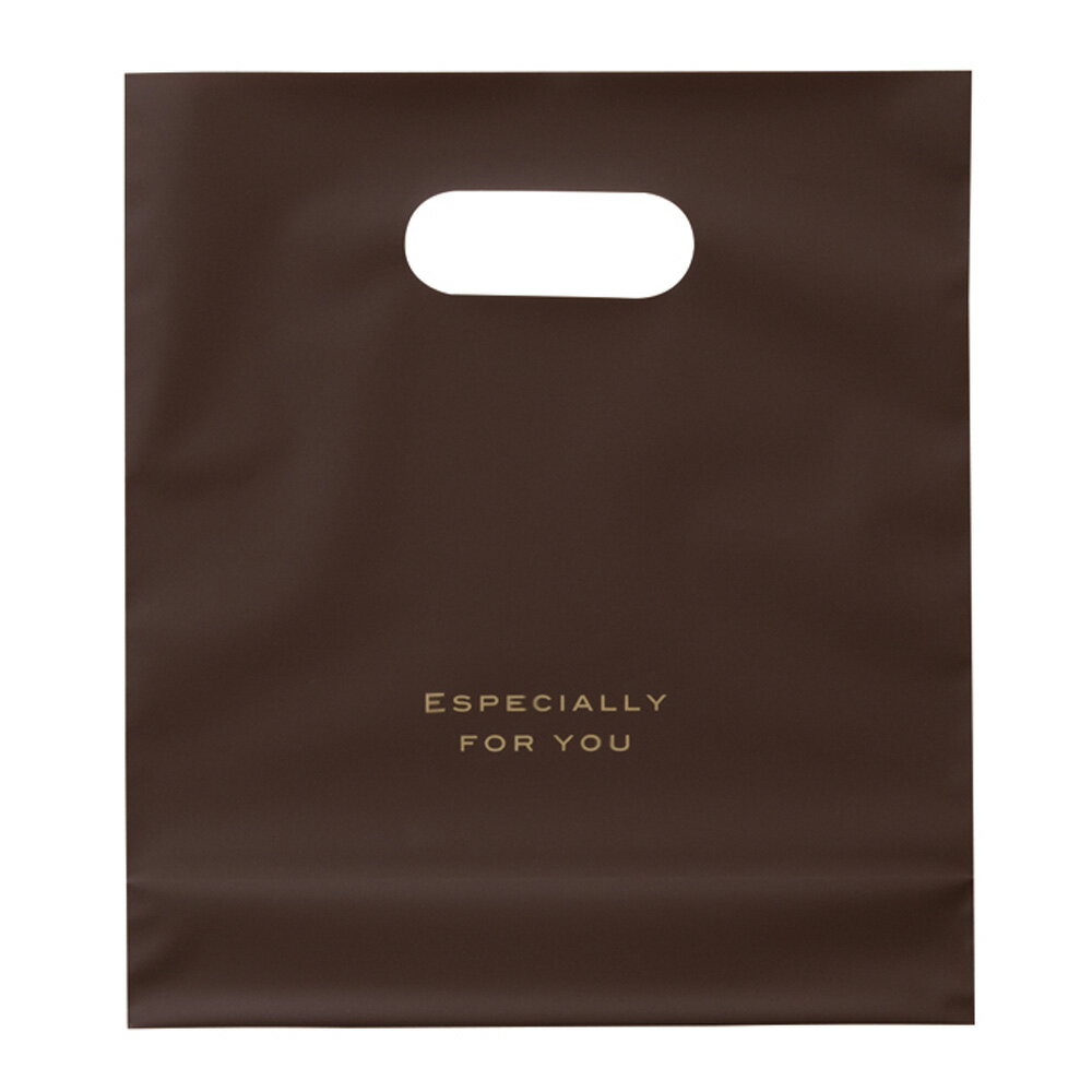 【5400円以上で送料無料】 ギフト袋 ポリエチレン袋 梨地 ブラウン マチ付き Sサイズ 1枚【GB03】※袋のみのご購入不可