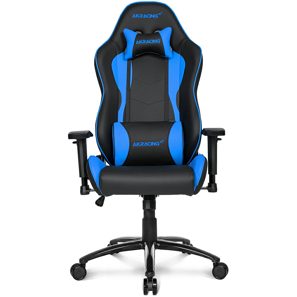 【正規代理店】AKRacing 　AKR-NITRO-BLUE/V2 ブルー AKレーシング ゲーミングチェア 長時間のPC作業に 耐荷重約150kg 高耐久PUレザー素材 最大180°のリクライニング機能 取り外し可能なヘッドレスト・ランバーサポート 椅子 いす チェア オフィスチェア ワークチェア