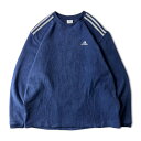 00s adidas 3ライン パフォーマンス ロゴ 刺繍 フリース トップ XL / 00年代 オールド アディダス ネイビー 古着 アメリカ古着 USED ユーズド 中古 VINTAGE US古着 アメカジ