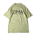 90s USA製 ZIMA ロゴ プリント 半袖 Tシャツ XL / 90年代 アメリカ製 ジーマ anvil 企業物 企業 シングル 古着 アメリカ古着 USED ユーズド 中古 VINTAGE US古着 アメカジ