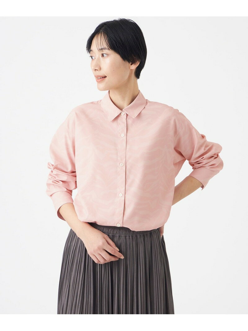 【SALE／26%OFF】【L】【マシンウォッシャブル】ゼブラプリントソフトタイプライターシャツ EVEX by KRIZIA サンヨー エルサイズ トップス その他のトップス ベージュ ピンク【RBA_E】【送料無料】[Rakuten Fashion]