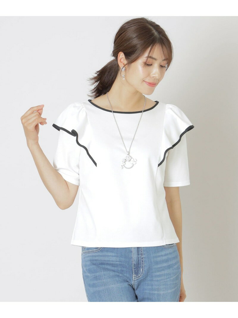 【SALE／37%OFF】配色コットンポンチ プルオーバーカットソー TO BE CHIC トゥー ビー シック トップス カットソー・Tシャツ ホワイト ブラック ネイビー【RBA_E】【送料無料】[Rakuten Fashion]