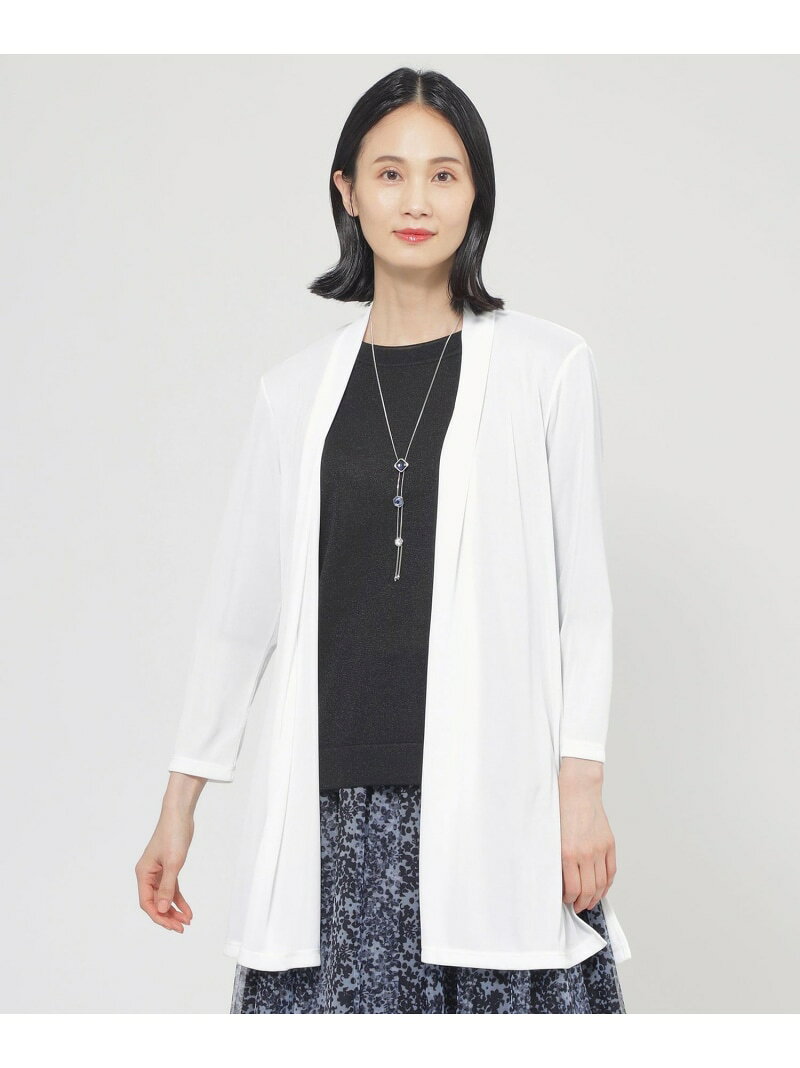 【SALE／20%OFF】【UV対策】【吸水速乾】【防しわ】【ウォッシャブル】マットフライスジャージロングカーディガン TRANS WORK トランスワーク トップス その他のトップス グレー ネイビー ブルー ホワイト【RBA_E】【送料無料】[Rakuten Fashion] sanyoselect-10029967 SANYO SELECT サンプル画像2