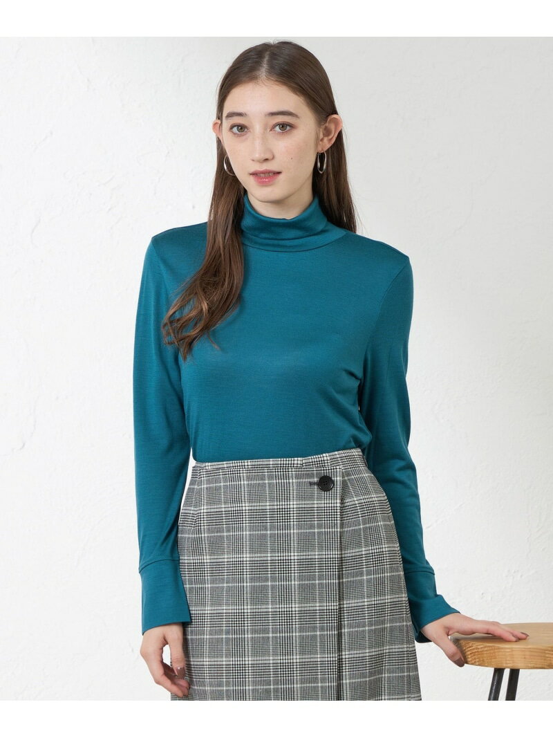 バンデーラ天竺ハイネックカットソー AMACA アマカ トップス カットソー・Tシャツ グリーン ホワイト ブラック【送料無料】[Rakuten Fashion]