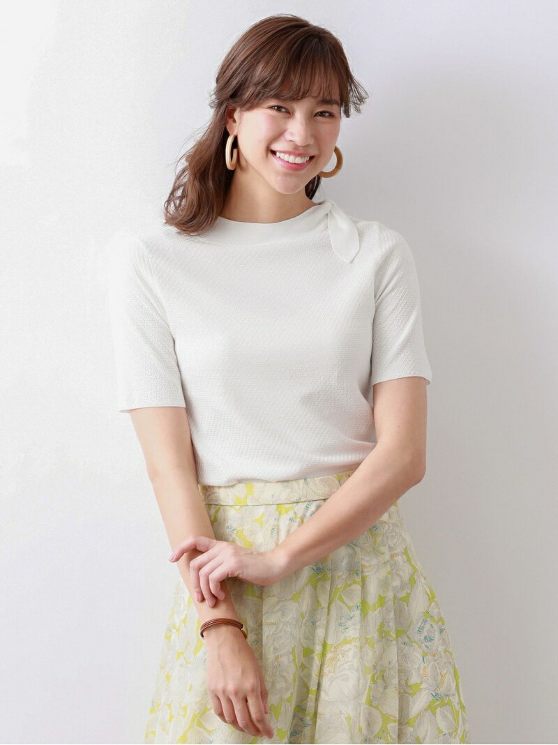 [Rakuten Fashion]コットンストレッチリンクスニット AMACA アマカ ニット 長袖ニット ブルー ホワイト ネイビー【送料無料】