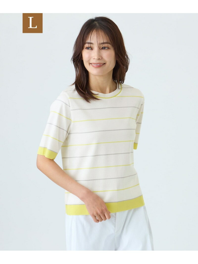 Rakuten - 【L】【ウォッシャブル】セーターマシンカットソー TRANS WORK サンヨー エルサイズ トップス カットソー・Tシャツ ベージュ ホワイト ネイビー【送料無料】[Rakuten Fashion]