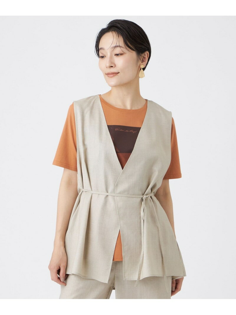 Rakuten - 【接触冷感・マシンウォッシャブル】ファージュストレッチジレ EVEX by KRIZIA エヴェックス バイ クリツィア トップス ベスト・ジレ ベージュ ブラウン【送料無料】[Rakuten Fashion]