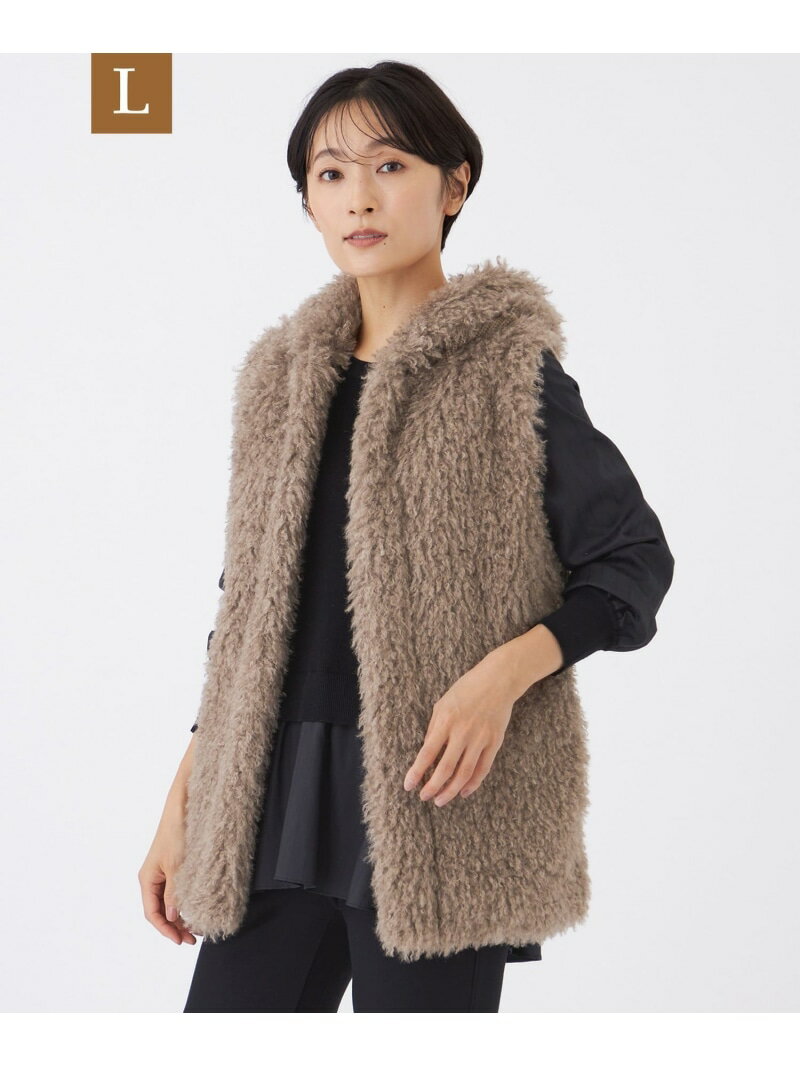 【L】【カタログ掲載】ニットコンビエコファージレ EVEX by KRIZIA サンヨー エルサイズ トップス ベス..