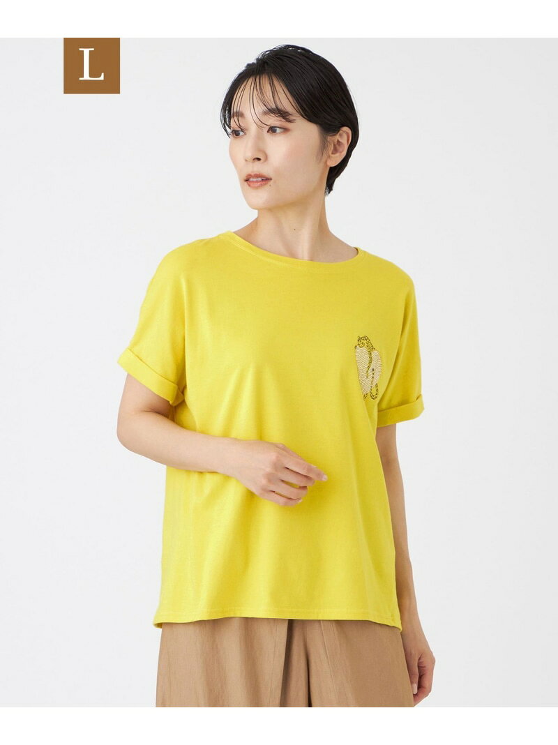 Rakuten - 【L】【EDITON掲載】【接触冷感・ウォッシャブル】ハートチータースムースカットソー EVEX by KRIZIA サンヨー エルサイズ トップス その他のトップス イエロー ホワイト【送料無料】[Rakuten Fashion]