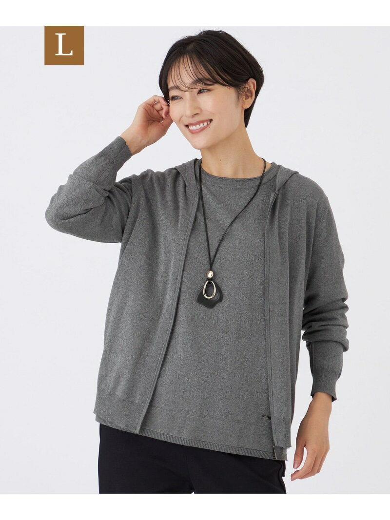 ラメハイゲージニットパーカーEVE...