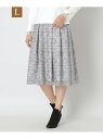 【SALE/30%OFF】【L】リボン刺しゅう チュールスカート TO BE CHIC サンヨー エルサイズ スカート その他のスカート ブラック グレー【RB...