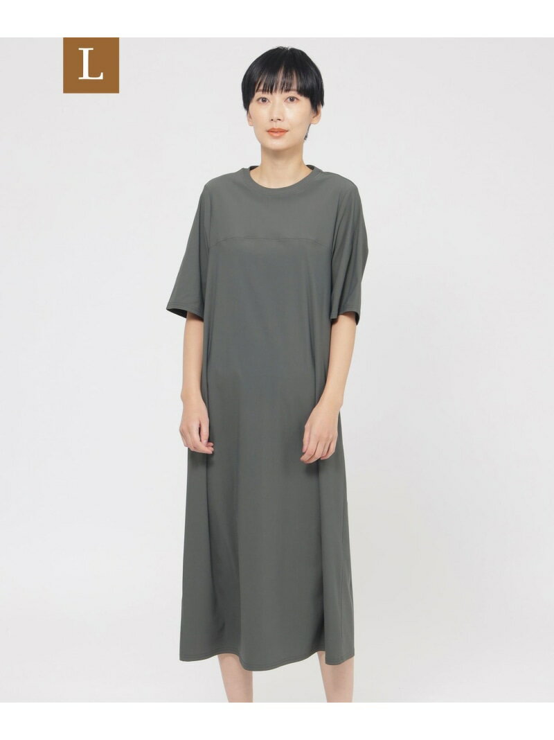 【SALE／51%OFF】【L】【接触冷感】【UVカット】【ウォッシャブル】メリルハイテンションTシャツワンピース EVEX by KRIZIA サンヨー エルサイズ ワンピース・ドレス ワンピース ブルー【RBA_E】【送料無料】[Rakuten Fashion]
