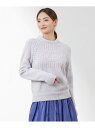 【SALE/27%OFF】ロープ刺繍プルオーバーニット AMACA アマカ トップス ニット グレー ホワイト【RBA_E】【送料無料】[Rakuten Fas...
