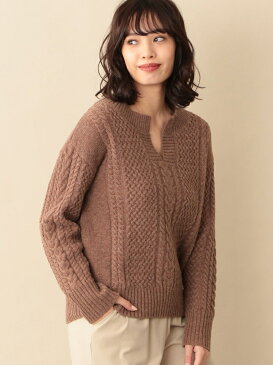 [Rakuten Fashion]【SALE／51%OFF】【DIRECTEDBYSHOKOISHIDA】キーネックケーブルニット LE JOUR ルジュール ニット 長袖ニット ブラウン ブラック ベージュ【RBA_E】【送料無料】