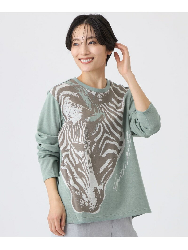 Rakuten - 【SALE／50%OFF】【ウォッシャブル】ツインゼブラジャカードカットソー EVEX by KRIZIA エヴェックス バイ クリツィア トップス カットソー・Tシャツ ピンク【RBA_E】【送料無料】[Rakuten Fashion]