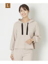 【SALE/35%OFF】【L】マットストレッチダンボール パーカー TO BE CHIC サンヨー エルサイズ トップス パーカー・フーディー ピンク ブラッ...