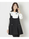 【SALE/36%OFF】マットストレッチダンボール ジャンパースカート TO BE CHIC トゥー ビー シック トップス その他のトップス ピンク ブラッ...