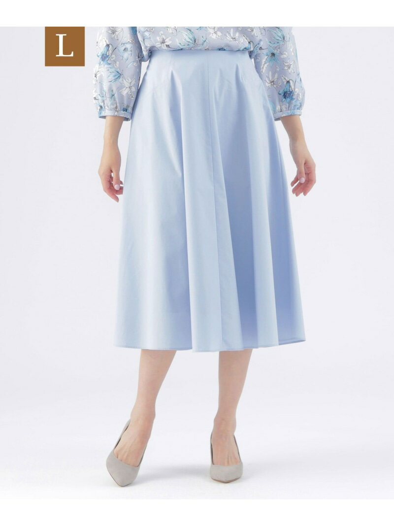 【SALE／44%OFF】【L】【ウォッシャブル】【はっ水】【UV対策】タイプライターフレアスカート TRANS WORK サンヨー エルサイズ スカート その他のスカート ブルー【RBA_E】【送料無料】[Rakuten Fashion]