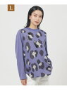 【SALE/27%OFF】【L】【ウォッシャブル】パンサージャカードカットソー EVEX by KRIZIA サンヨー エルサイズ トップス カットソー・Tシャ...