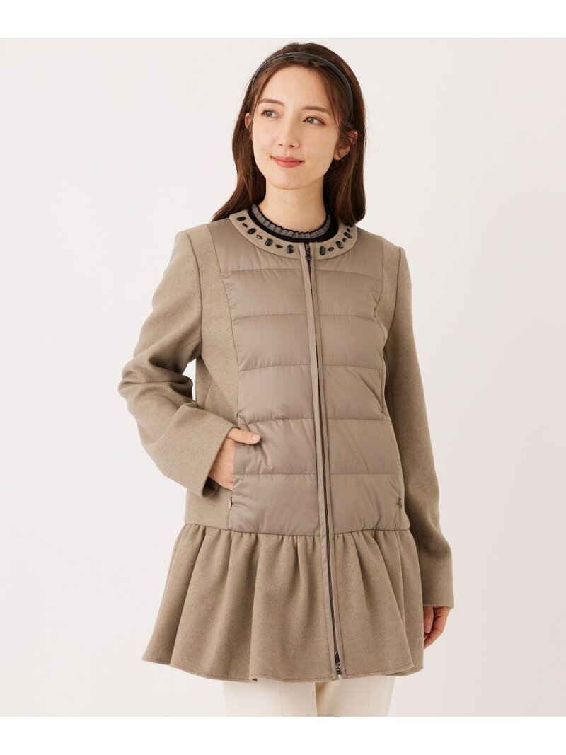 タフタコンビテックメルトン コート TO BE CHIC トゥー ビー シック ジャケット・アウター その他のジャケット・アウター ブラウン ブラック【送料無料】[Rakuten Fashion]