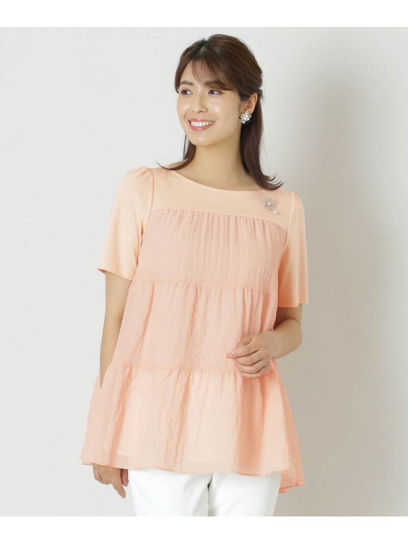 【SALE／39%OFF】バンピーリップストップコンビ チュニックブラウス TO BE CHIC ト